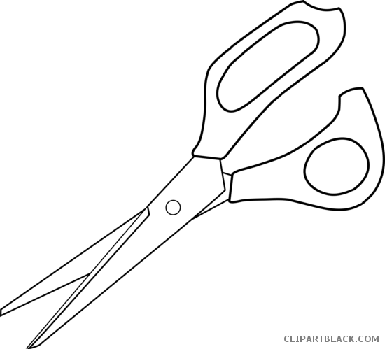 Royalty Free Download Scissor Page Of Clipartblack - Scissors Clipart Black And White (550x499), Png Download