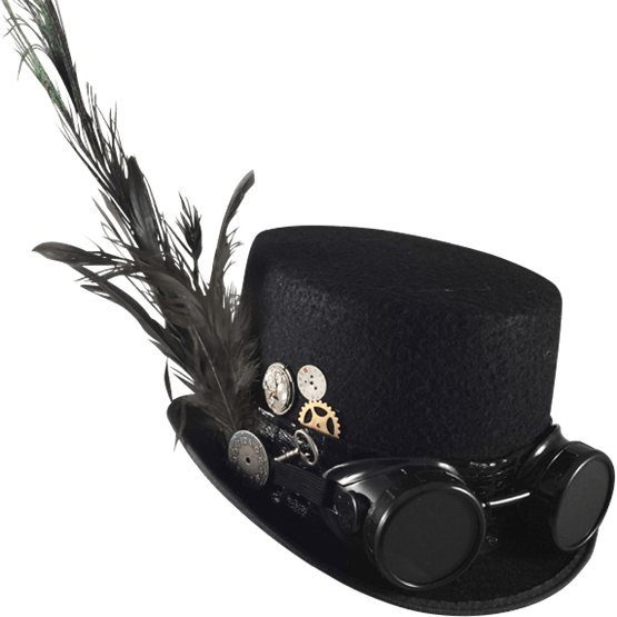 Steampunk Goggles Png Download - Steampunk Top Hats, Stempunk Shop, Steampunk Costumes, (555x555), Png Download