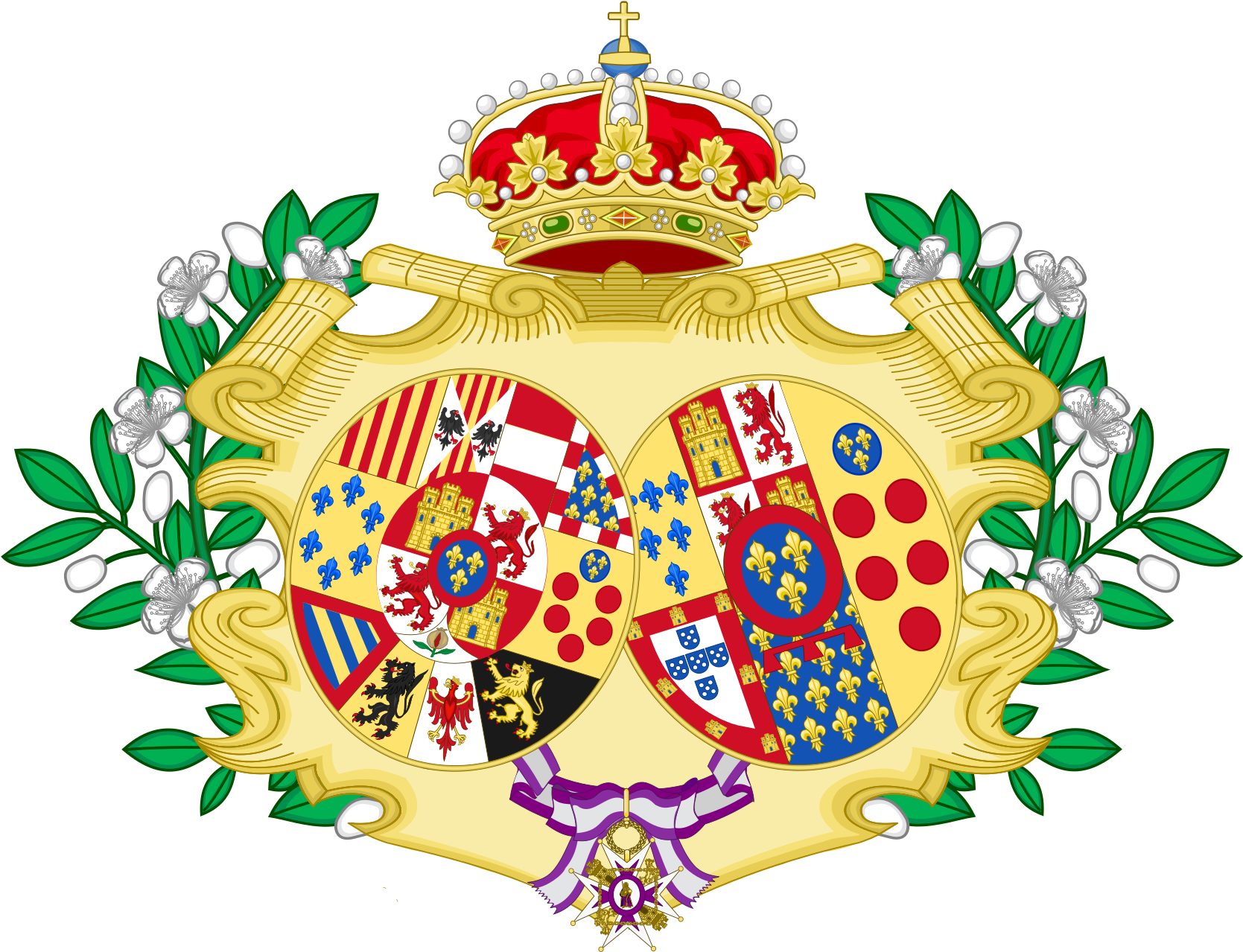 Coat Of Arms Of Maria Antonia Of Naples And Sicily, - Saxony Coat Of Arms (1682x1311), Png Download