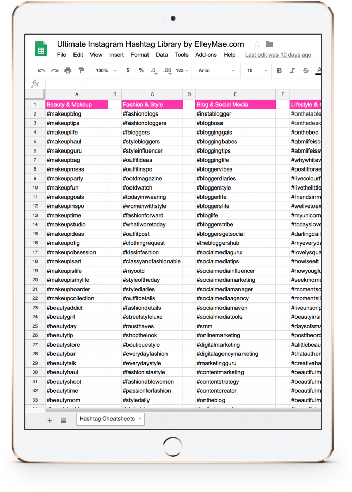 Ultimate Instagram Hashtag Library - Microsoft Office 2000 (800x1038), Png Download