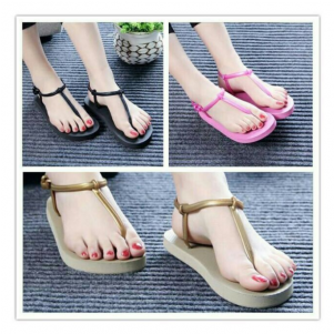 Womens Ladies Summer Flat Flip Flop Thong Sandals Size (300x400), Png Download