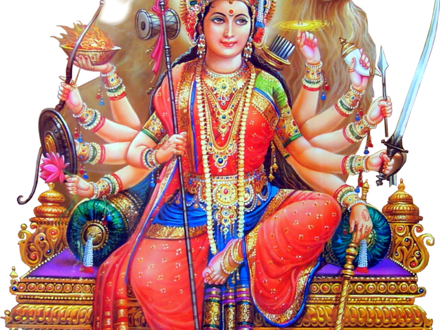 Goddess Durga Maa Png Transparent Images - Navratri 2017 Images Hd (640x480), Png Download