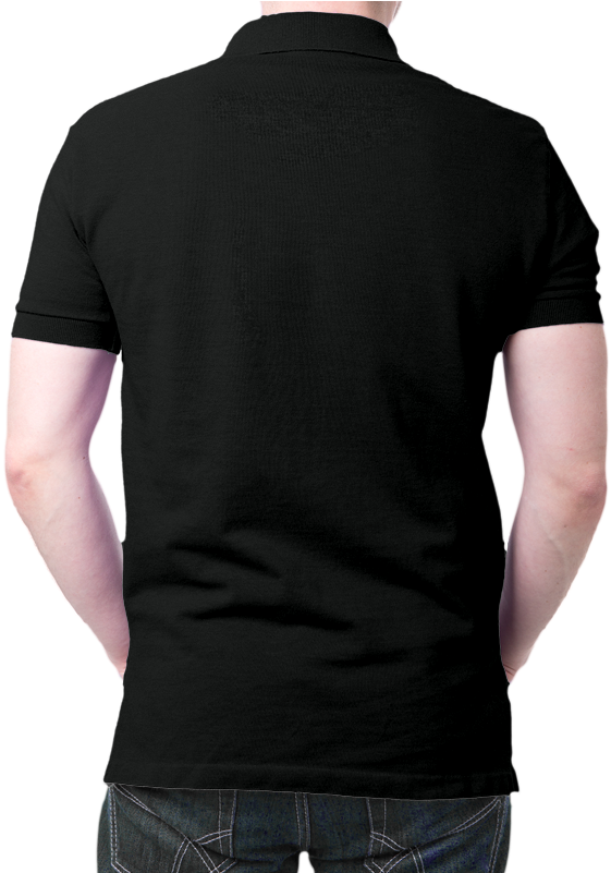 Tap To Expand - Navy Blue Polo T Shirt Back Side (800x800), Png Download