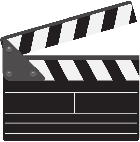 Movie Clipart Clapper Board - Clipart Movie Clapper Board (552x560), Png Download