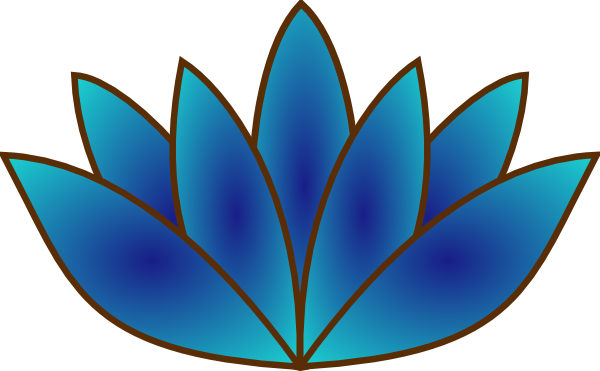 Blue Lotus Svg Clip Arts 600 X 371 Px (600x371), Png Download