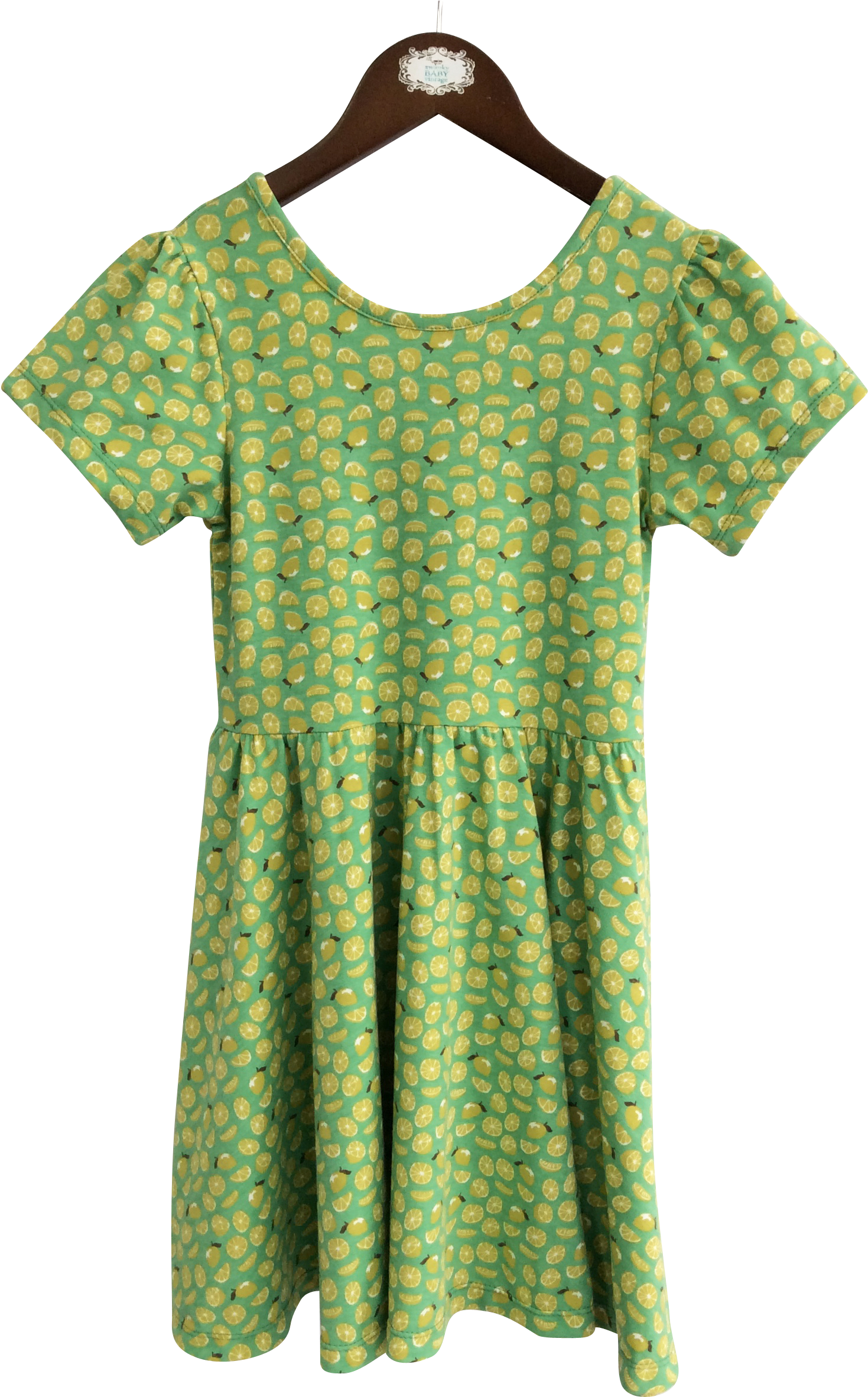 Puff Sleeve Ballet Dress-lime - Dress (1738x2430), Png Download