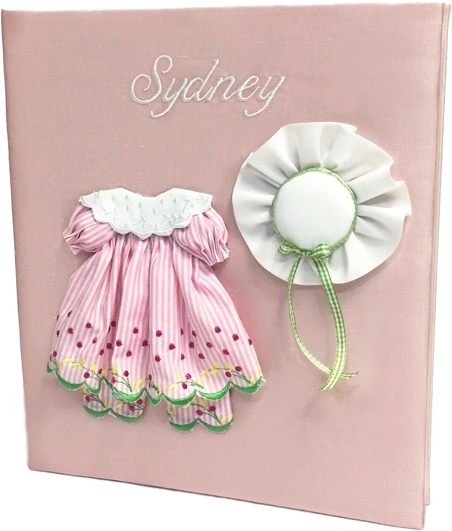Pinafore Baby Dress & Hat Baby Memory Book - Baby Girl (1200x1200), Png Download