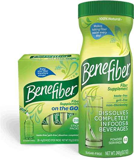 Benefiber Fiber Supplement Products - Benefiber Fiber Supplement On The Go! 28 Stick Packs (443x536), Png Download