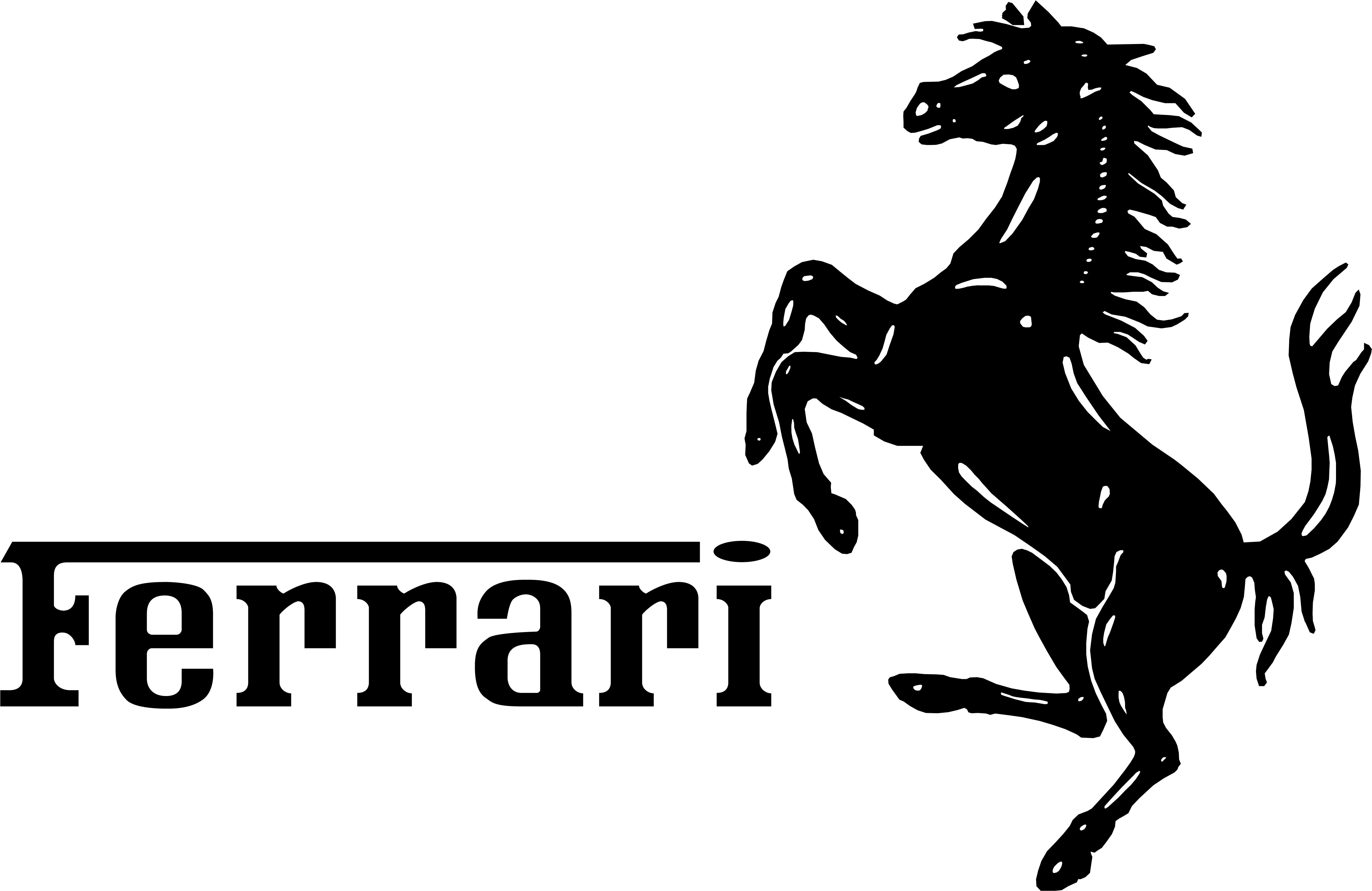 Ferrari Horse Png - Ferrari Horse Logo Png (4963x3231), Png Download