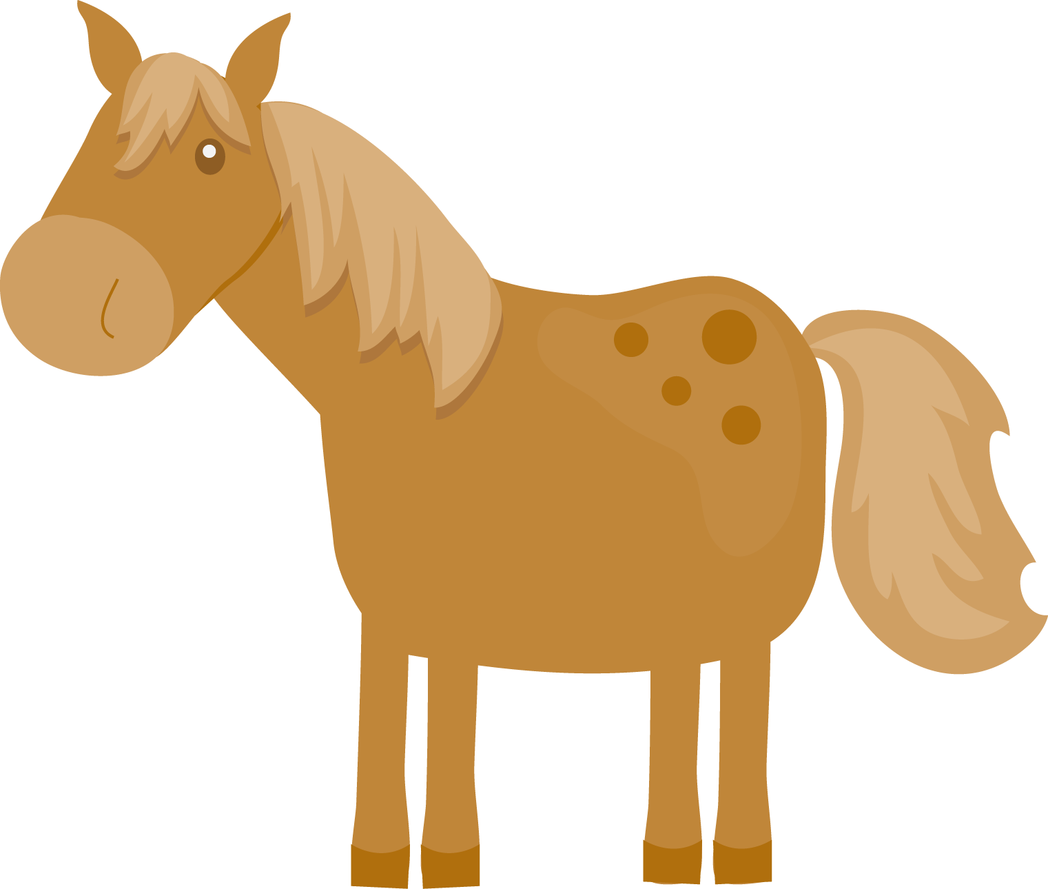 Cute Horse Clipart Png (1521x1290), Png Download