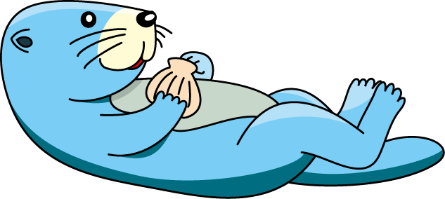 Sea Otter Clip Art - Otter Clipart (633x284), Png Download