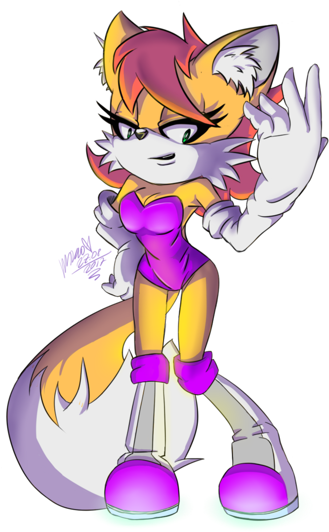Cartoon Purple Fictional Character Mammal Vertebrate - Leafe The Fox (800x1067), Png Download
