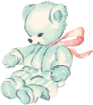 This Is Cute Digital Toy Clip Art Of A Blue Teddy Bear - Teddy Bear (445x494), Png Download