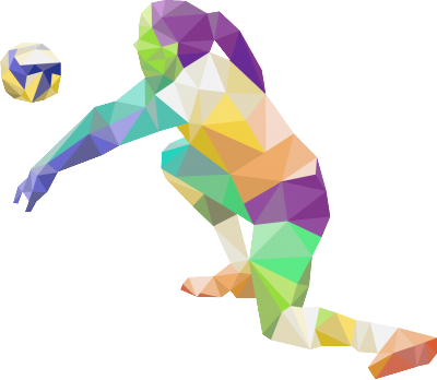 Volleyball - Female Volleyball On Fire Clipart (400x348), Png Download