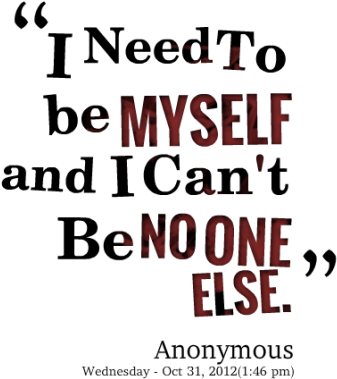 Quotes About Myself - My Self Quotes (380x437), Png Download