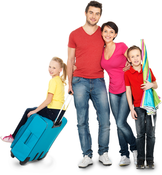 5 Days - Tourist Family (567x574), Png Download