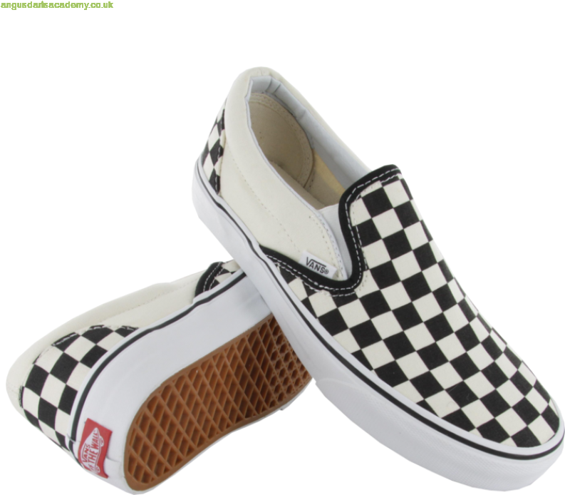 Kids Shoes 2016 Vans Classic Slip On Shoes Black White - Vans Shoes Checkerboard Slip-on (black/off White Check) (800x785), Png Download