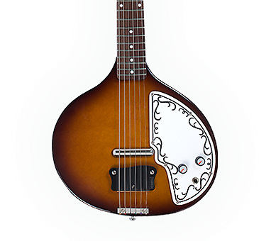 Danelectro Baby Sitar Sunburst (382x340), Png Download