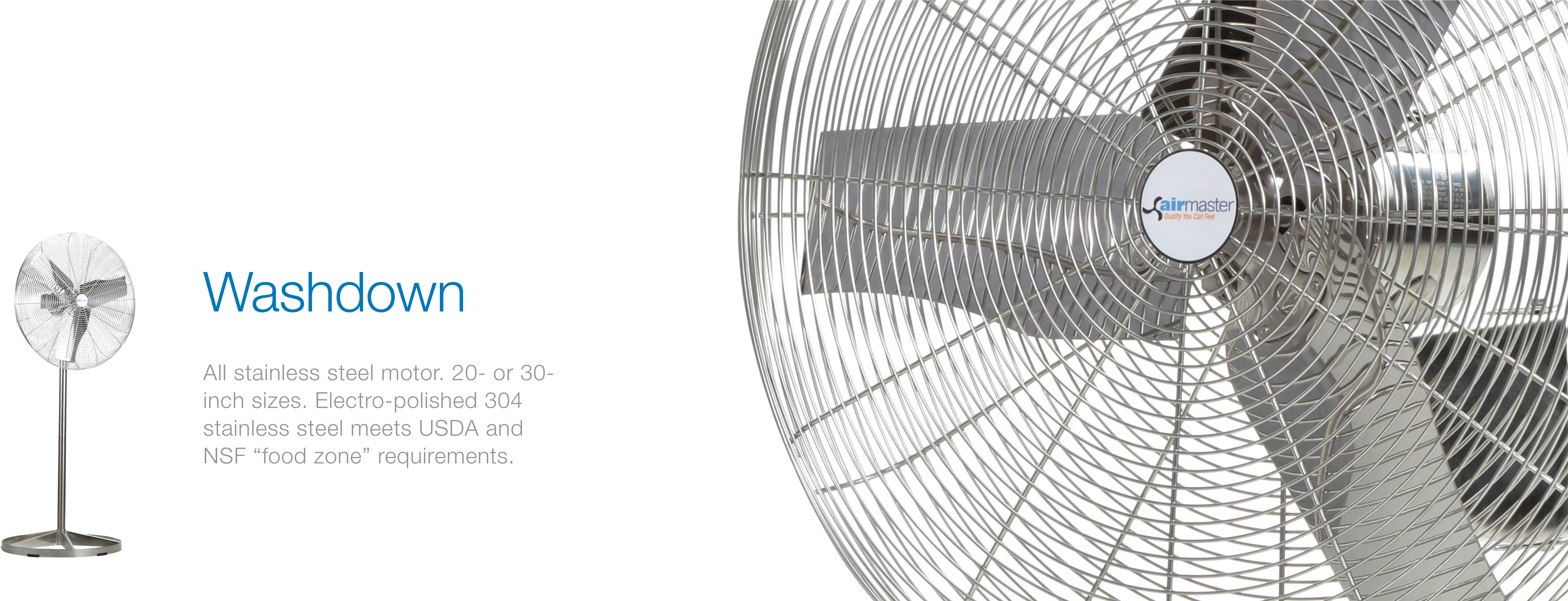 Airmaster Fan Stainless Steel Fan - Mechanical Fan (7085x2708), Png Download