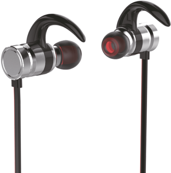 Everyday Use In-ear Headphones - Ant Audio H23rb In The Ear Bluetooth Earphones (black/red) (1350x600), Png Download