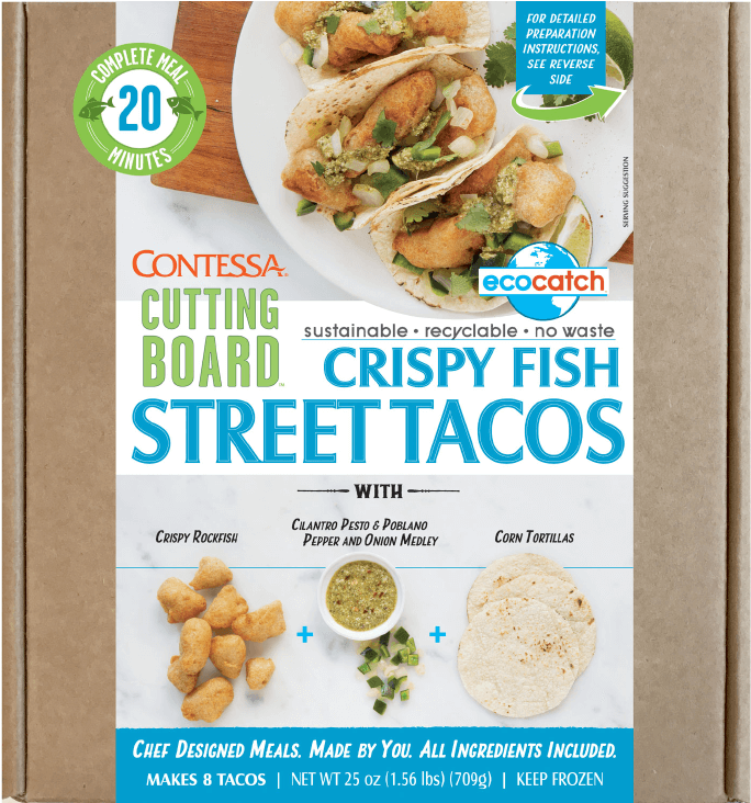 Crispy Fish Street Tacos - Seafood (900x1097), Png Download