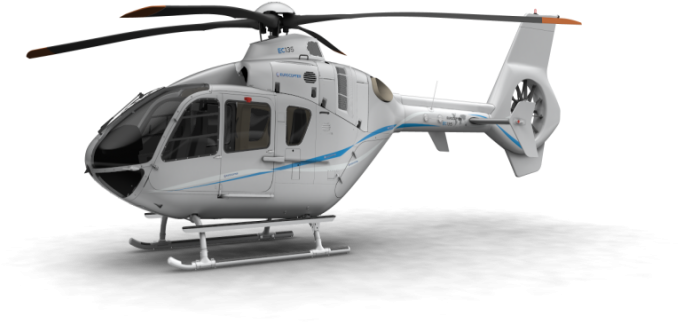 Ec135 - Airbus Helicopter H130 Png (850x615), Png Download