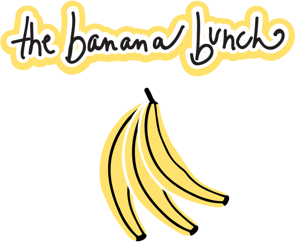 The Banana Bunch Logo White-01 - Banana (1000x845), Png Download