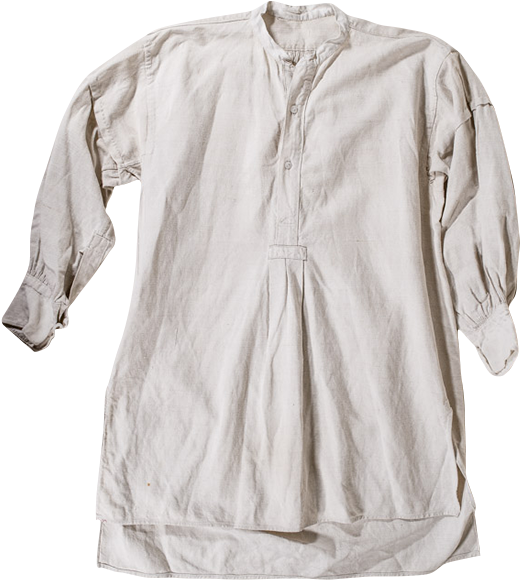 Natural Linen Smock Late 1800's (640x800), Png Download
