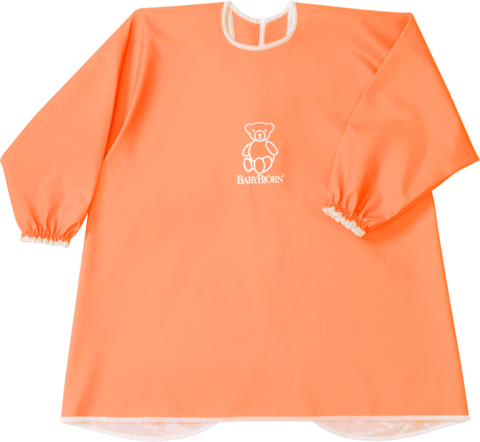 Babybjorn Eat & Play Smock - Babybjorn Long Sleeve Bib - Orange (480x442), Png Download