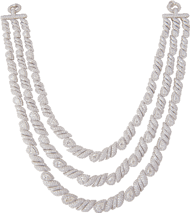 Fine Contemporary Jewellery - 3 Layer Necklace (500x470), Png Download