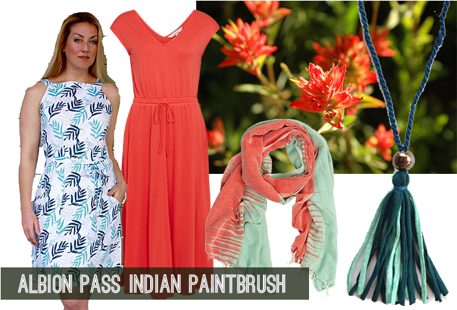 Coral And Green Clothing And Accessories Inspired By - Floral Design (675x450), Png Download