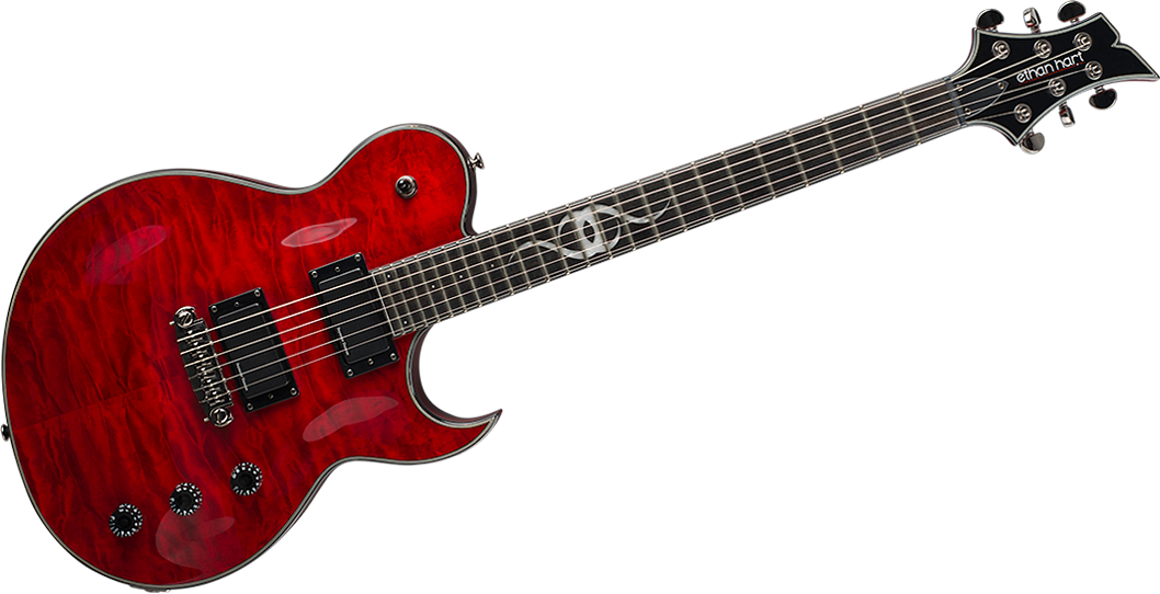Eh 3 Q Tr - Guitar Red Png (1058x542), Png Download