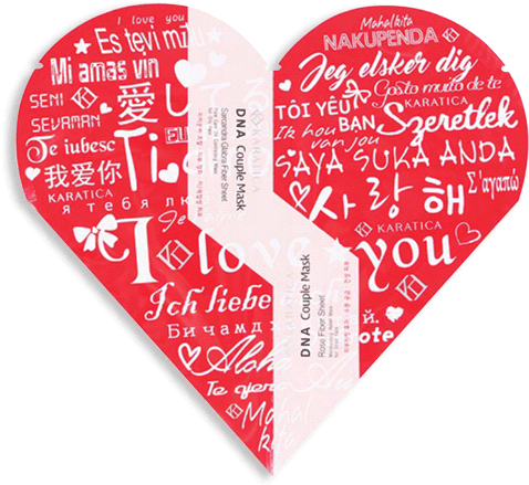 Karatica Dna Couple Mask (500x500), Png Download