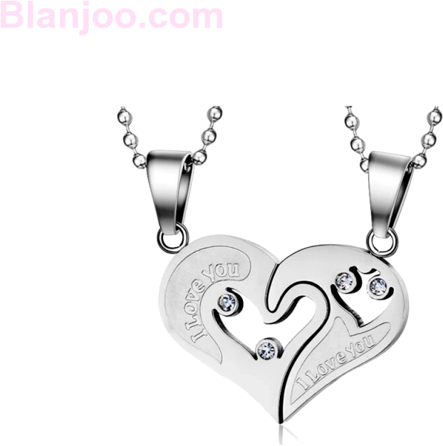 Stainless Steel Mens Womens Couple Pendant Necklace (800x800), Png Download
