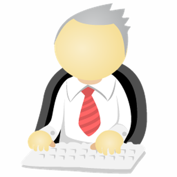 Icon Office Man Clipart Computer Icons Clip Art - White Collar Worker Icon (600x600), Png Download