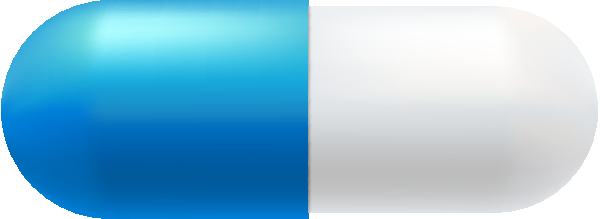 Color Capsule Light Blue White - Electric Blue (600x219), Png Download