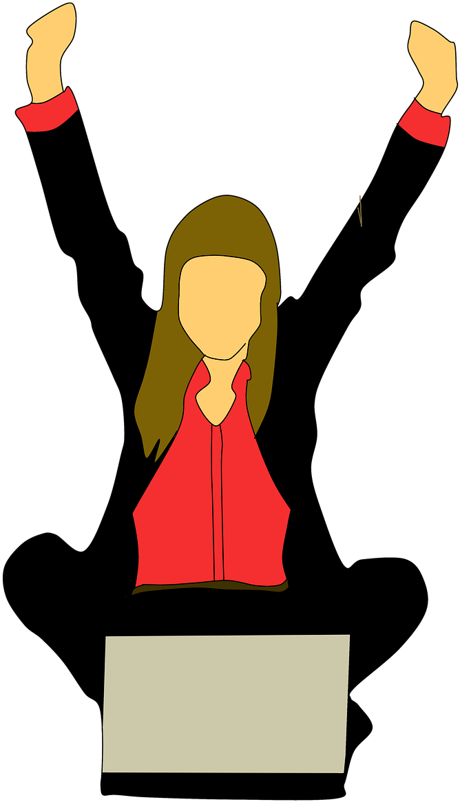 Woman Business Laptop - Banca Advertising (1280x1280), Png Download