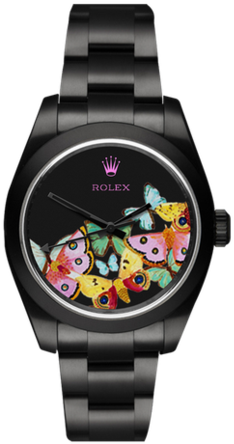 Swarm By Ashley Longshore - Rolex Milgauss Dark Knight (386x599), Png Download