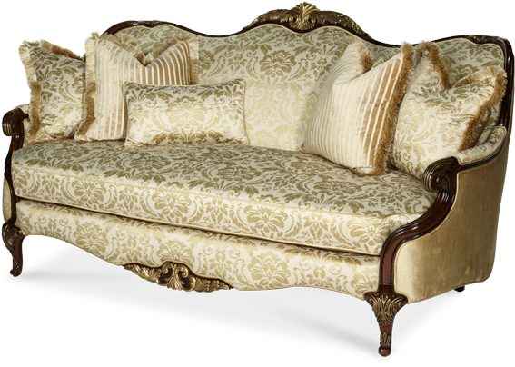 Imperial Court Wood Trim Sofa Grp1/opt1 - Michael Amini Imperial Court Sofa (600x510), Png Download