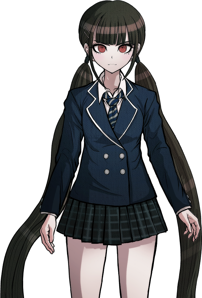 Danganronpa V3 Maki Harukawa Halfbody Sprite (1) - Maki Harukawa School Uniform (654x966), Png Download