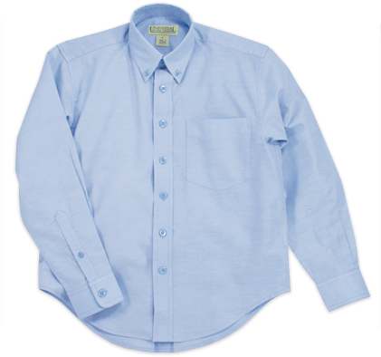 Oxford Dress Shirt - School (420x480), Png Download