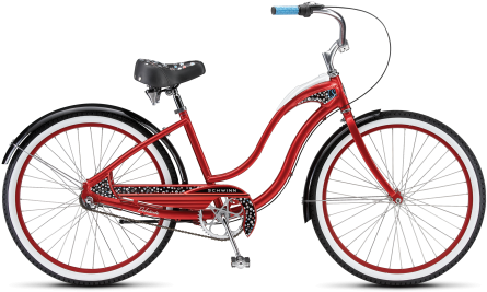 Debutante Beach Cruiser - Micargi Tahiti 26-inch Men's Black & Red Rims Beach (457x300), Png Download