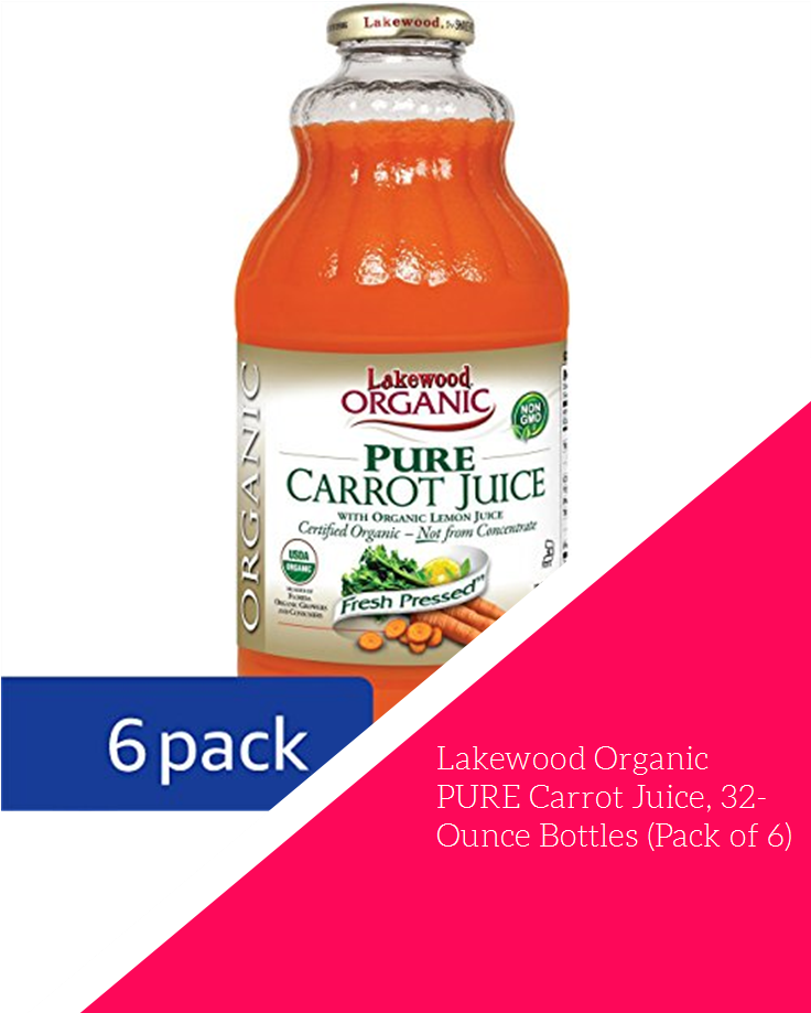 Lakewood Organic Pure Carrot Juice, 32-ounce Bottles - Lakewood Pure Carrot Juice - Carrot - 32 Fl Oz. (735x1100), Png Download