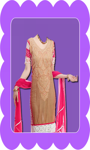 Salwar Suit Photo Maker , Saree Photo Suit Camera ,photo - Costume (288x480), Png Download