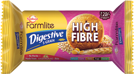 Sunfeast Farmlite Digestive High Fibre - Sunfeast Farmlite (447x312), Png Download