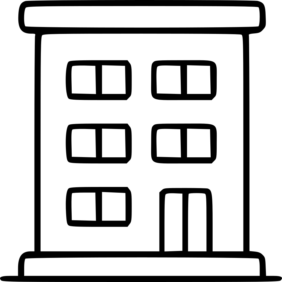 Residential Building Property Estate Housing Apartment - Building (980x982), Png Download