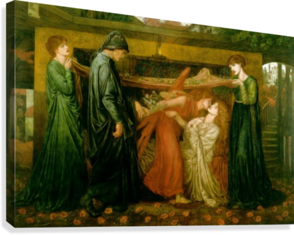 Dante Dream At The Time Of The Death Of Beatrice Canvas - Dante Gabriel Rossetti Death Of Beatrice (429x343), Png Download