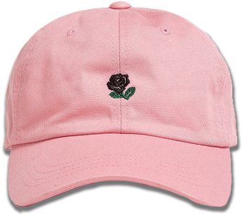 Pink Hat - Brand New Rose Dad Hat Drake Custom Sanpback Flower (481x403), Png Download