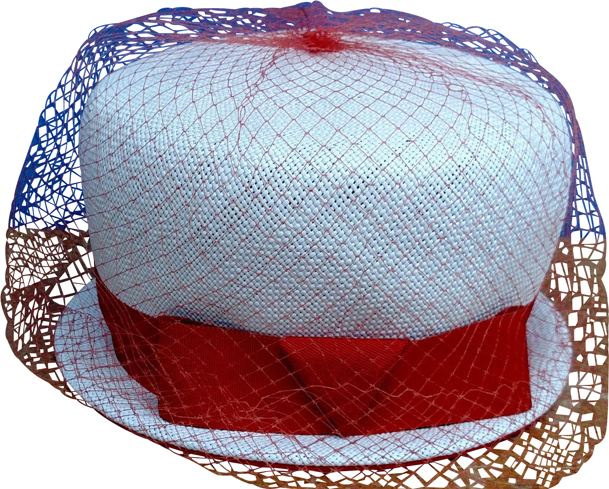 Vintage 1950's White Pill Box Women's Hat With Orange - Cake Decorating (2018x2018), Png Download