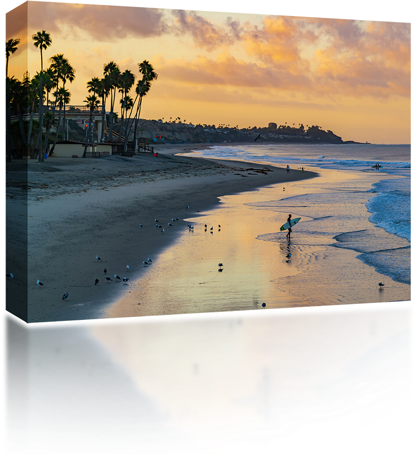 Surfer's Sunrise San Clemente - San Clemente (1024x1024), Png Download